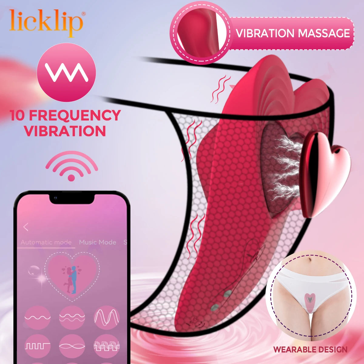 Culotte Vibromasseur Télécommandée Sweet Smile – Silicone ABS (Neuf)