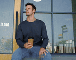 T-Shirt en 100% Coton Intemporel Manches Longues - Homme