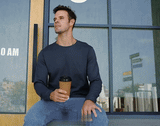 T-Shirt en 100% Coton Intemporel Manches Longues - Homme