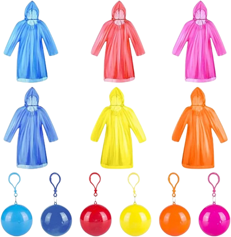 Lot de 2 Ponchos de Pluie + Housse Porte Clé