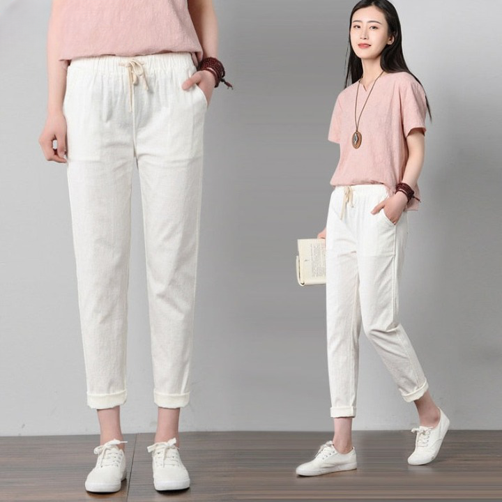 Pantalon Lin et Coton - Femme