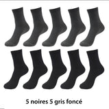 5 noirs 5 gris foncé / EUR 38-42,5 noirs 5 gris foncé / EUR 42.5-46
