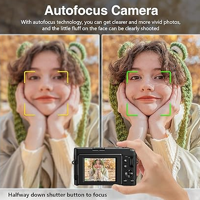 Appareil photo numérique 4K avec écran rabattable - Autofocus, Flash...