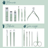 Kit coupe ongles professionnel portable - 16PCS