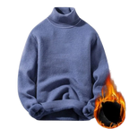 Pull col roulé à maille avec doublure polaire Homme