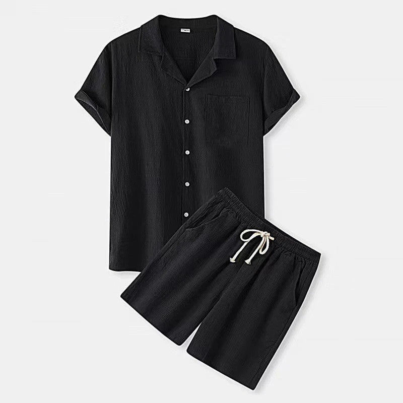 Ensemble Chemise & Short en Coton Respirant