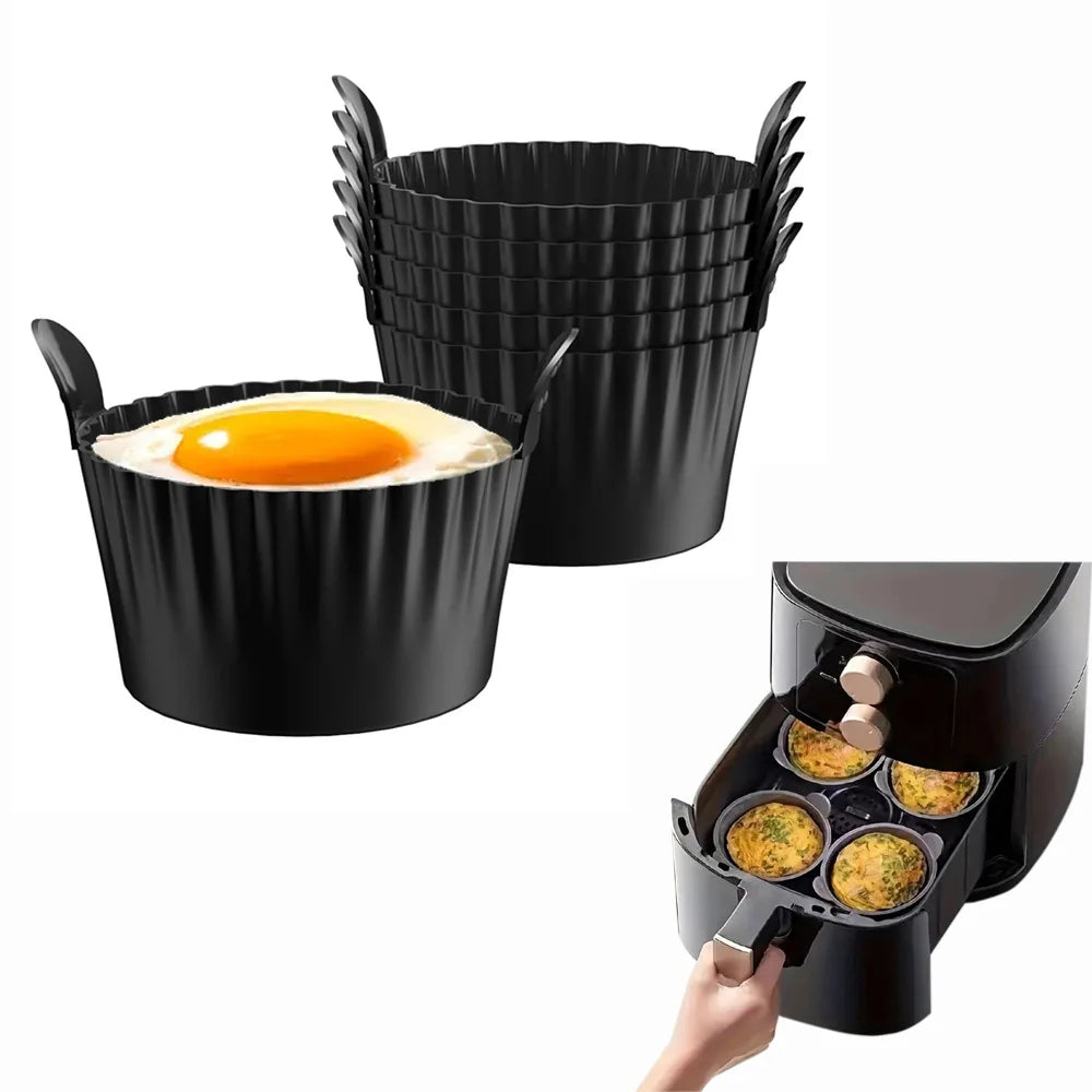 4x Moules en Silicone Antiadhésif pour Air Fryer