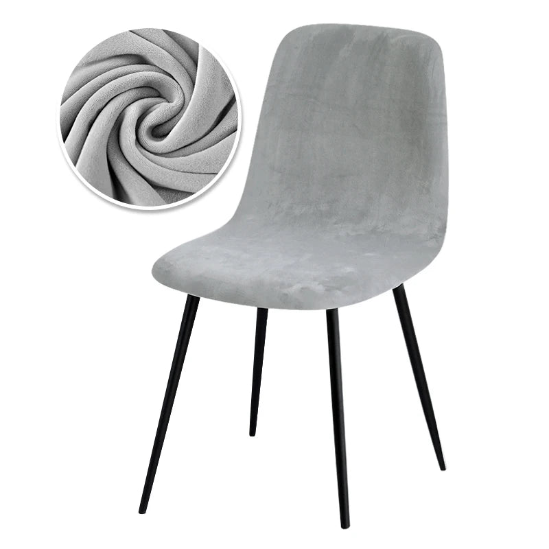 Housse de Chaise en Velours Extensible