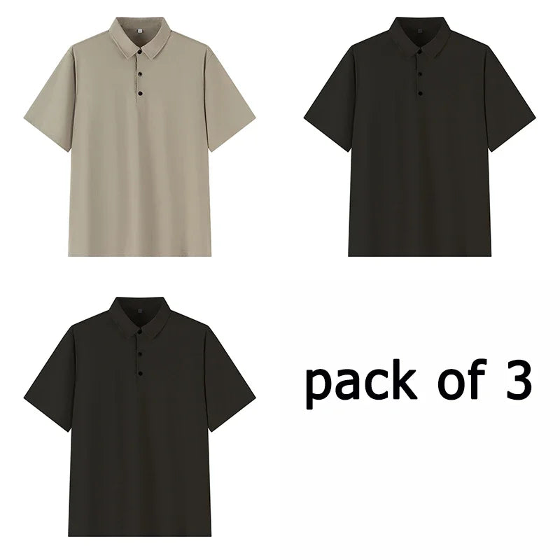 Lot de 3 Polos Manches Courtes - Grandes Tailles
