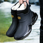 Bottines de Pluie d'Hiver Imperméables à Doublure Chaude – Semelle Antidérapante