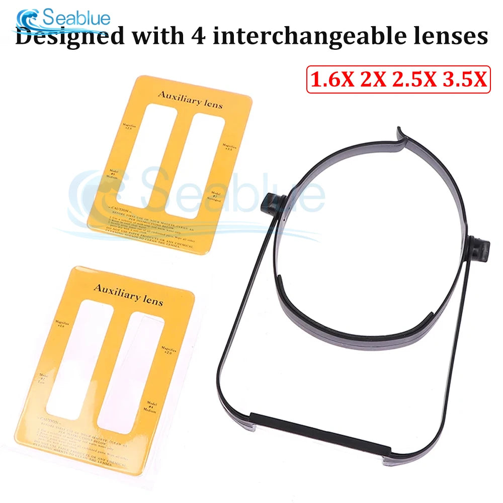 Loupe Frontale LED Réglable avec 4 Lentilles