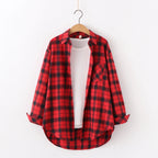 Chemise en Flanelle à Carreaux pour Femme - 15 Couleurs