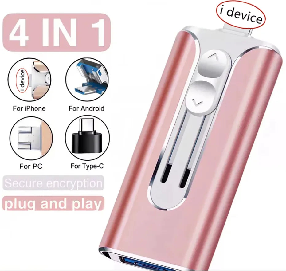 Clé USB 4 EN 1 Haute Vitesse - 32GO à 2TO