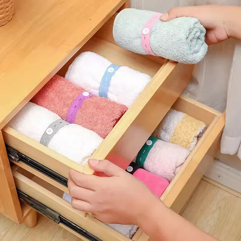 Lot de 50 Sangles Élastiques Réglables Organisatrices de Vêtements