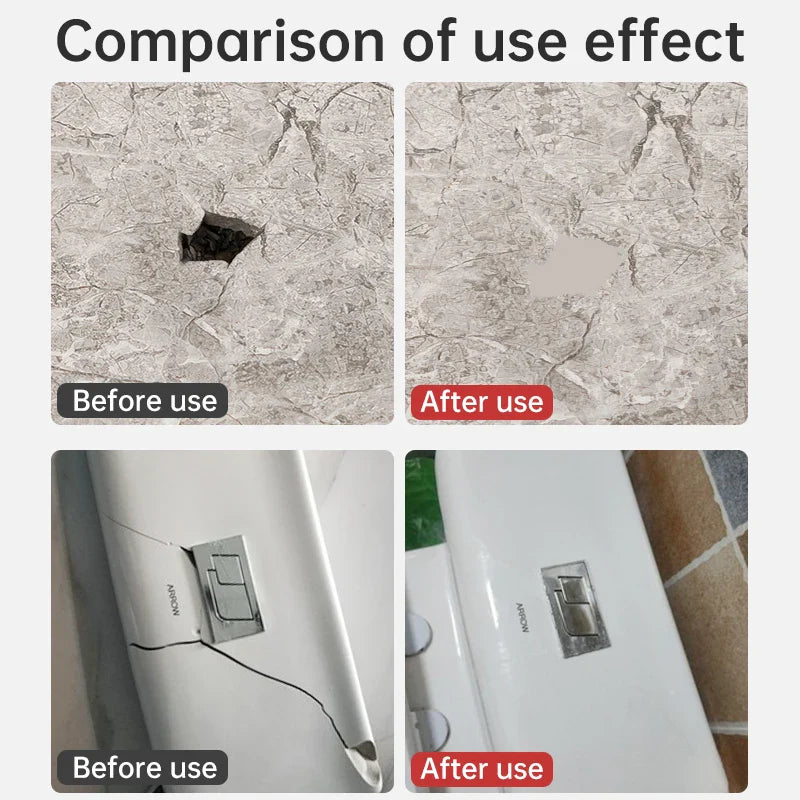Lot de 2 Colles Teintées de Réparations pour Carrelage - Trous & Fissures