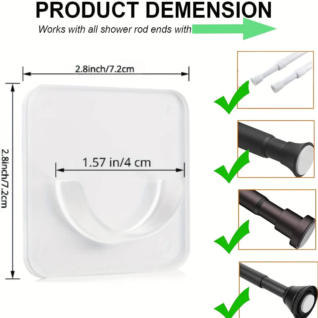Lot de 10 Supports de Tringle Auto-adhésifs Puissant