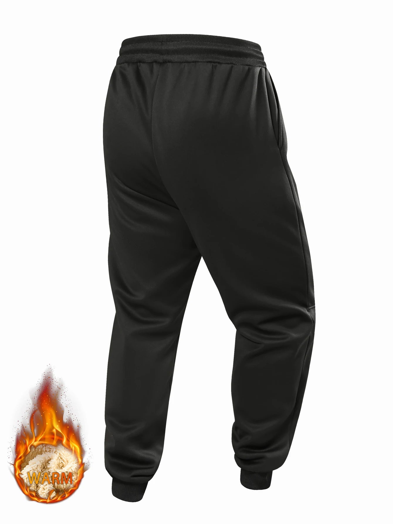 Pantalon Jogging Doublé en Polaire Chaude