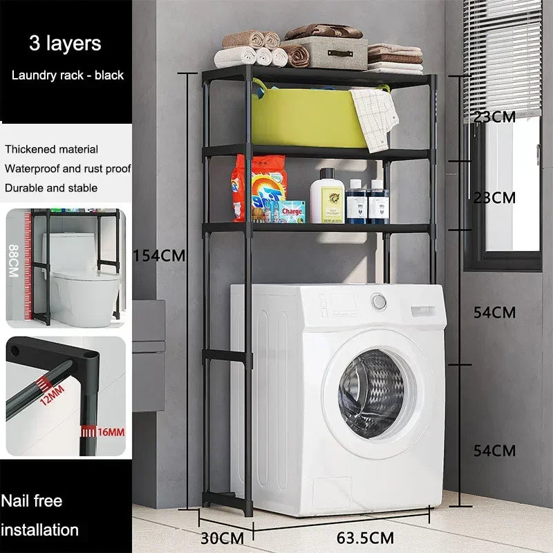 Étagère de rangement pour salle de bain facile à monter