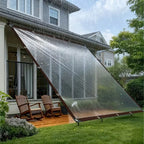 Bâche Transparente Imperméable en Polyéthylène – Anti-Déchirure avec Œillets Antirouille – Jardin, Terrasse & Poulailler