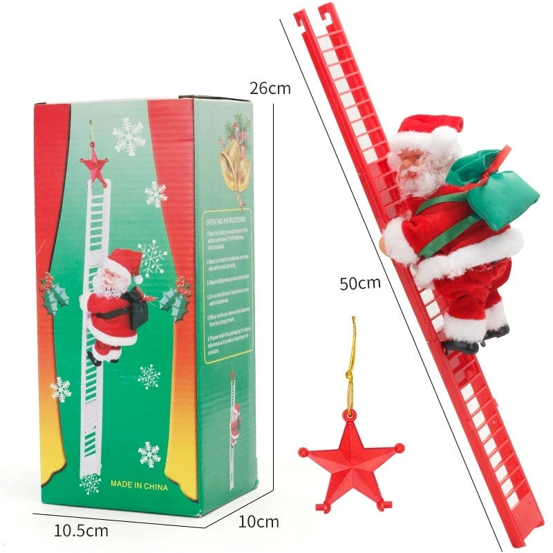 Échelle Père Noël Mécanique avec Musique & LED