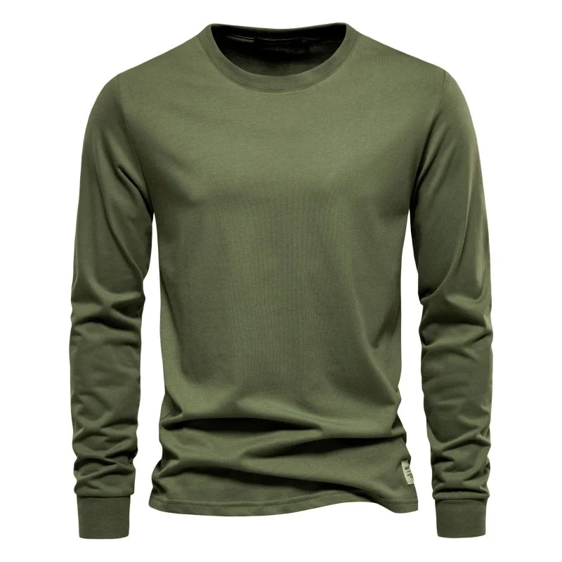 T-Shirt en 100% Coton Intemporel Manches Longues - Homme