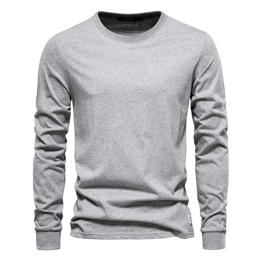 T-Shirt en 100% Coton Intemporel Manches Longues - Homme