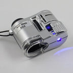 Loupe de Poche 60X avec LED – Mini Microscope Portable pour Bijoux, Devises et Inspection de Précision