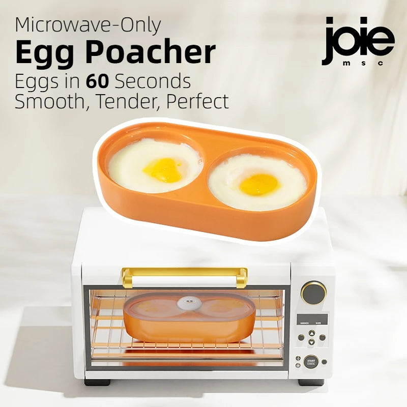 Eggy - Double Cuiseur à Oeuf au Plat au Micro-Ondes