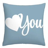 Taie de Coussin Bleu de Canapé à Différents Motifs