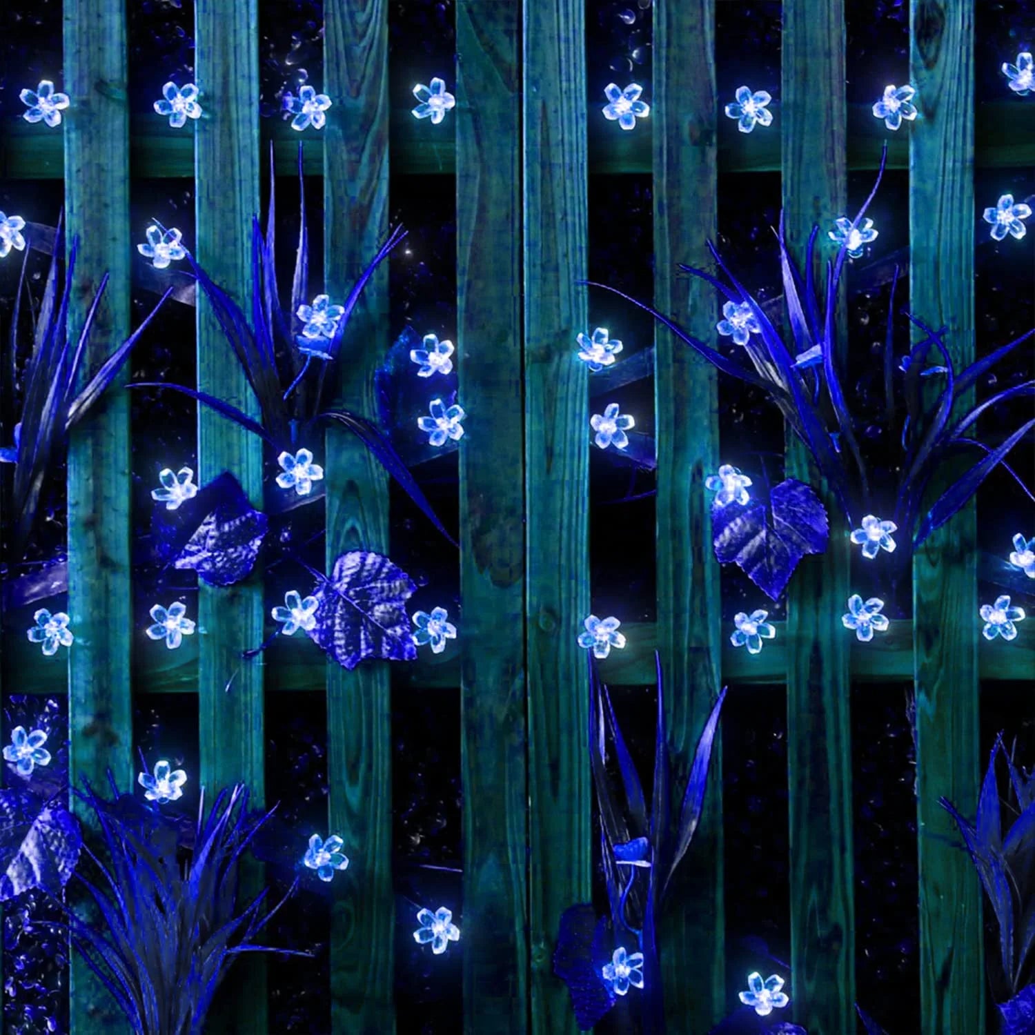 Guirlande Lumineuse Solaire Florale pour Jardin
