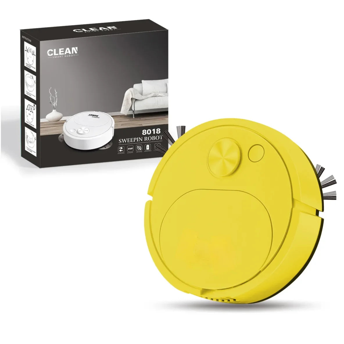 Mini Robot Aspirateur 3 EN 1 - Balaie, Aspire et Lave