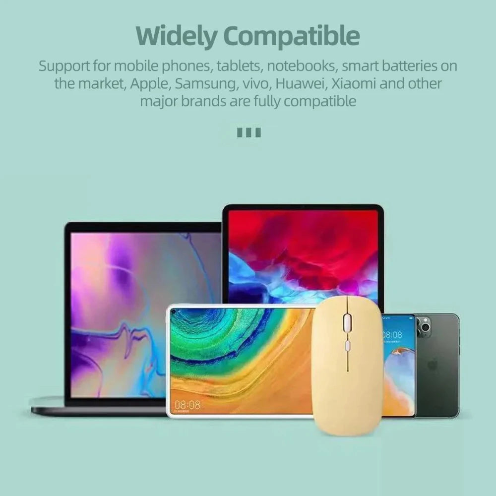 Souris Bluetooth Silencieuse – Sans Fil & Universelle pour PC, Tablette et iPad