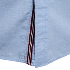 Chemise 100% Coton à Col Mao et Manches Longues - Homme