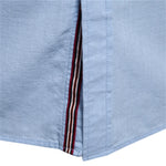 Chemise 100% Coton à Col Mao et Manches Longues - Homme