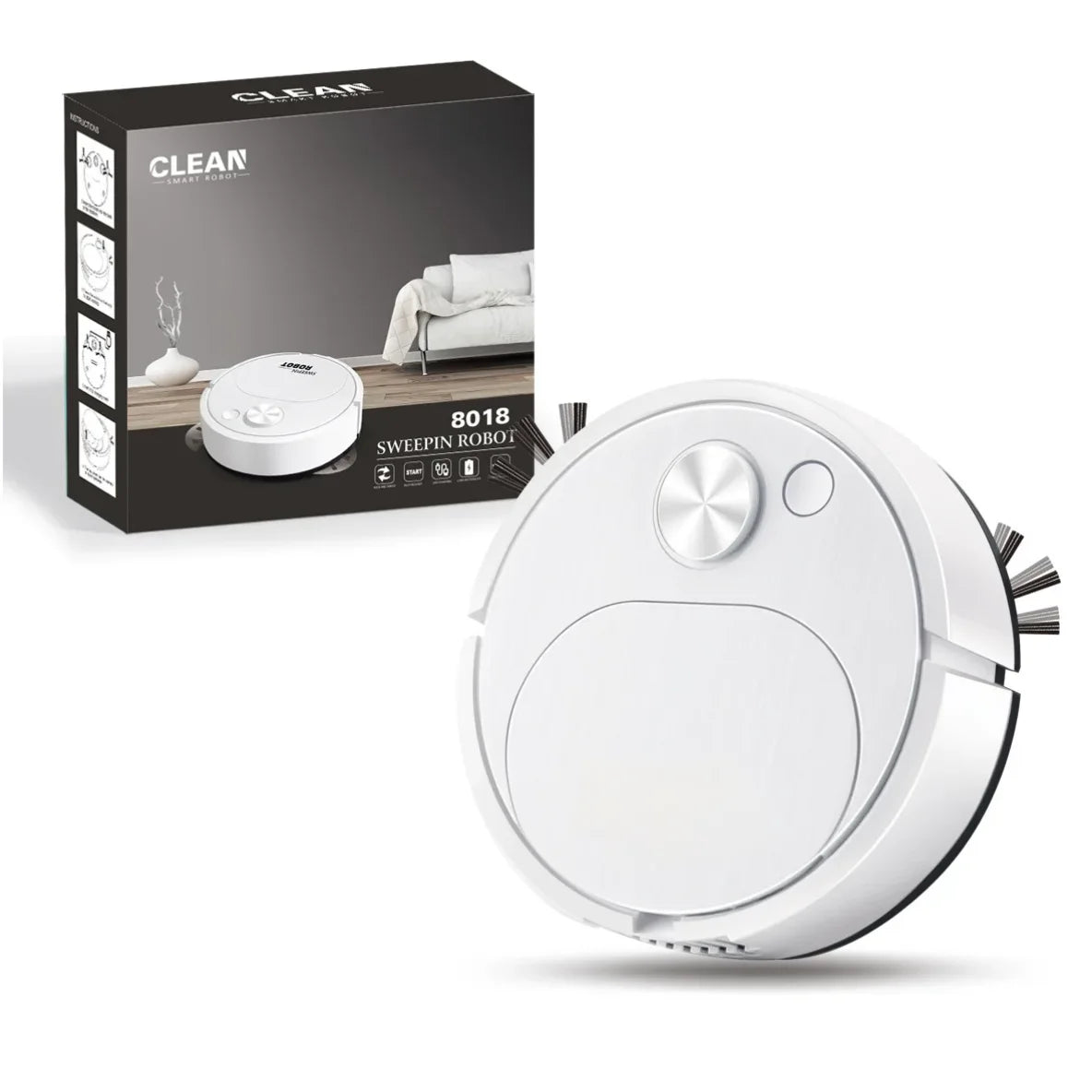 Mini Robot Aspirateur 3 EN 1 - Balaie, Aspire et Lave