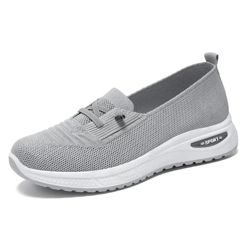 Ballerines en Maille à Faux Lacets Respirantes, Légères & Antidérapantes