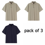 Lot de 3 Polos Manches Courtes - Grandes Tailles