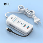 Station de Charge USB C 66W 4 Ports Adaptateur Mural - Charge rapide