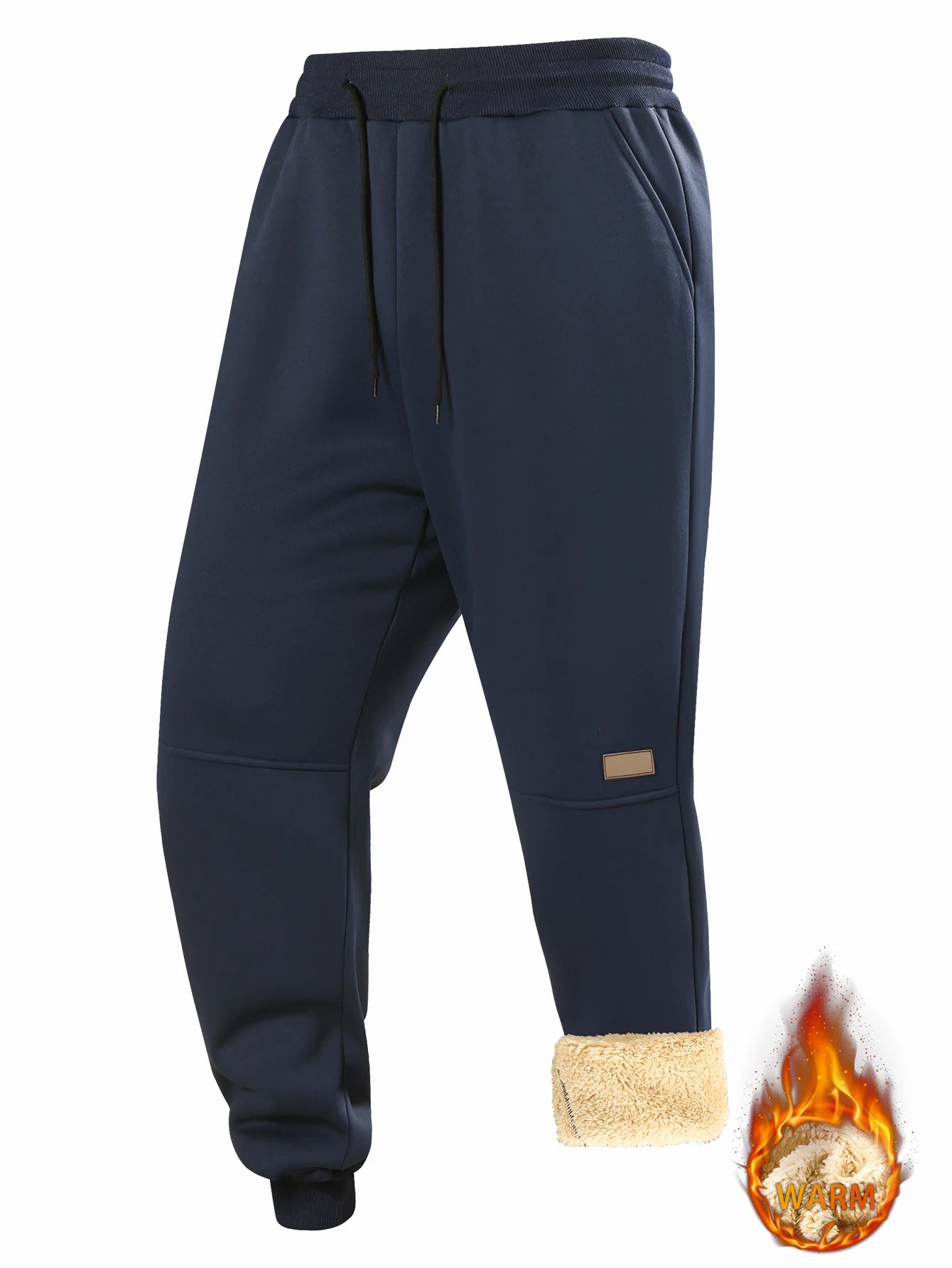 Pantalon Jogging Doublé en Polaire Chaude
