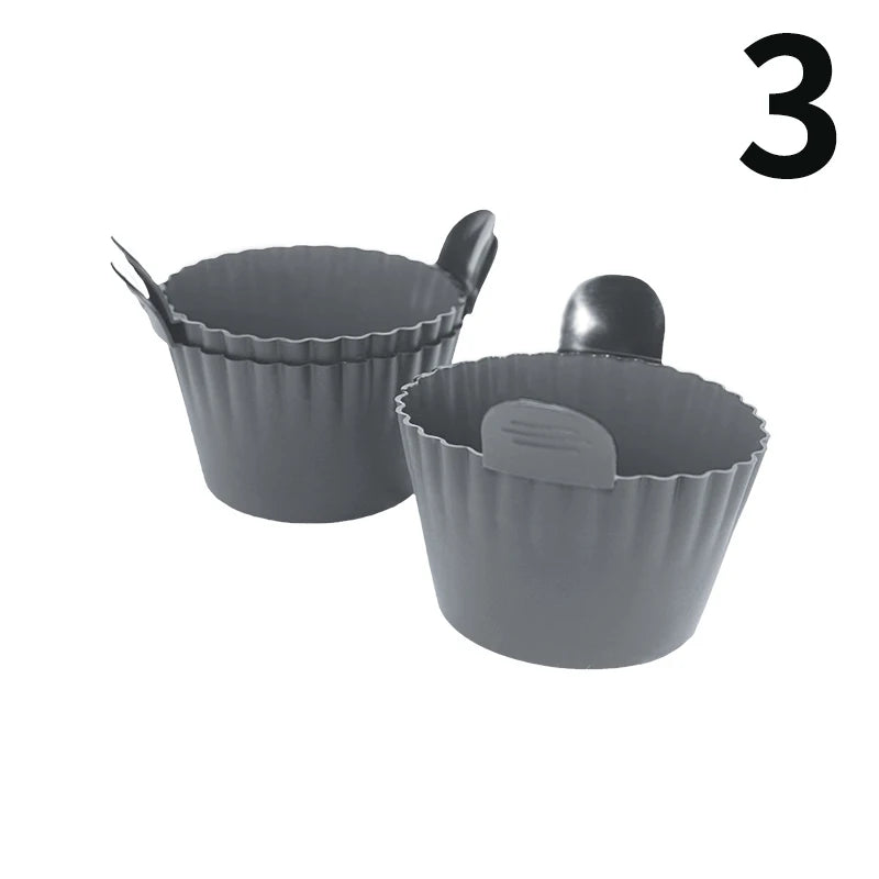 4x Moules en Silicone Antiadhésif pour Air Fryer