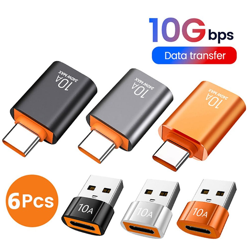 Lot de 6 adapteurs USB et USB Type C 3.0