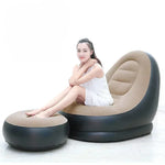 Pouf Gonflable COSY+ avec repose pied + Pompe OFFERTE