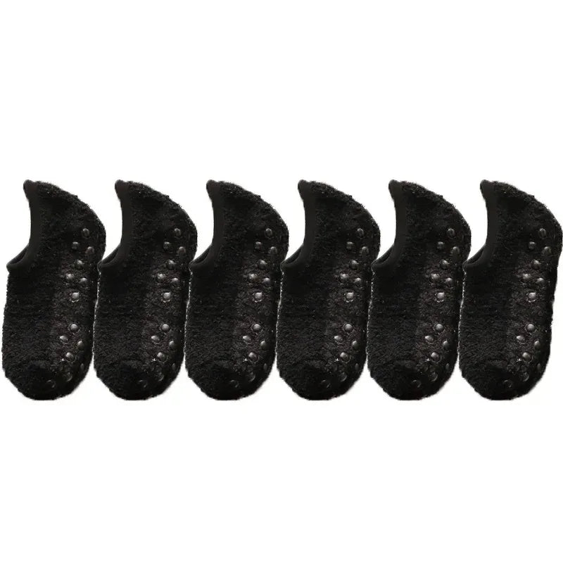 3x Paires de Chaussettes en Peluche Antidérapantes