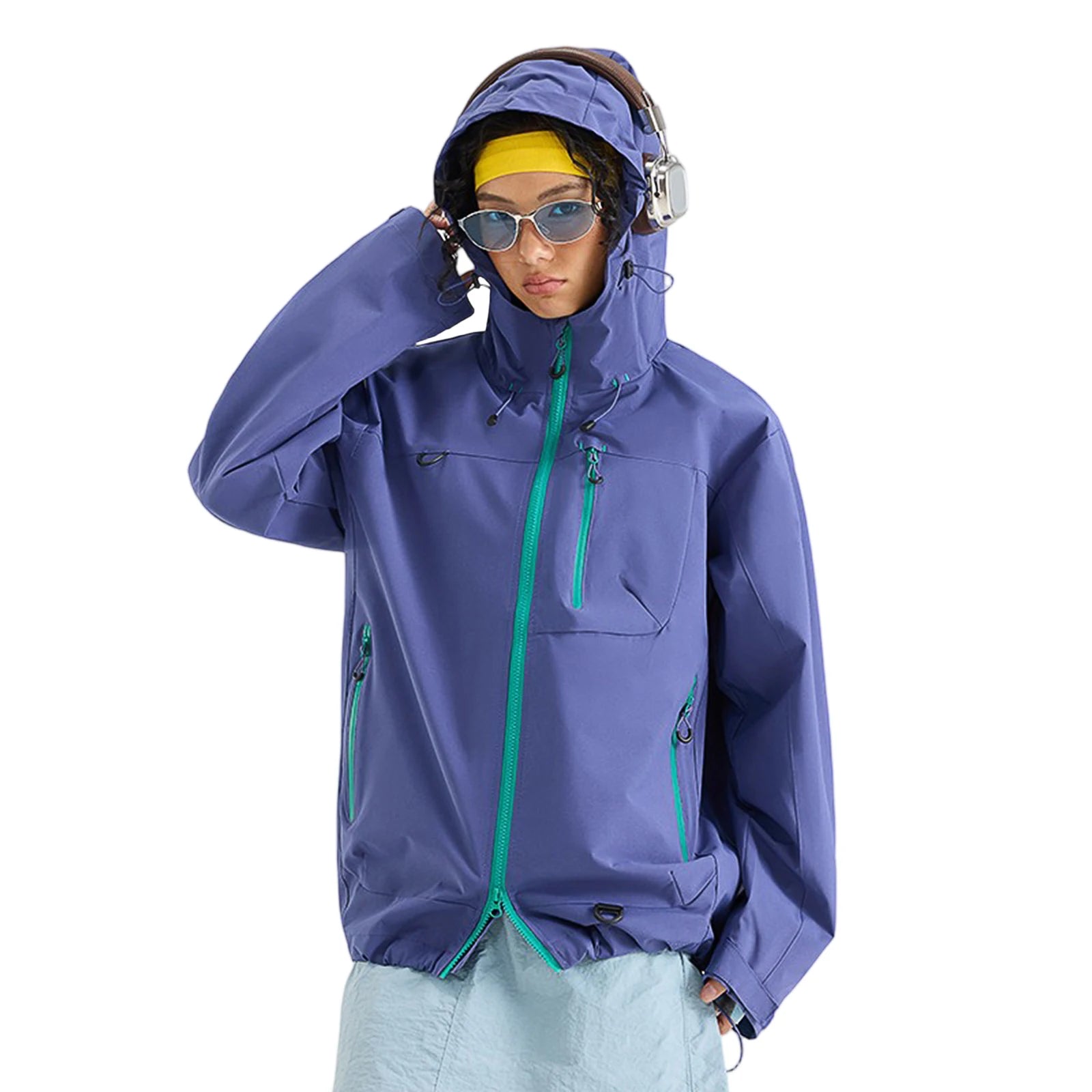 Veste de Randonnée Coupe-Vent Bicolore - Femme