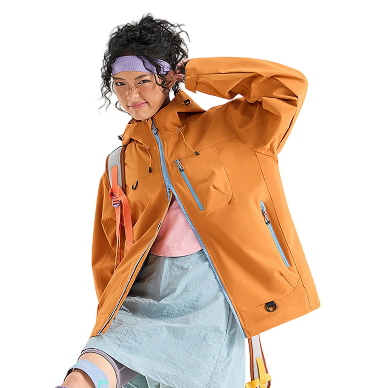 Veste de Randonnée Coupe-Vent Bicolore - Femme