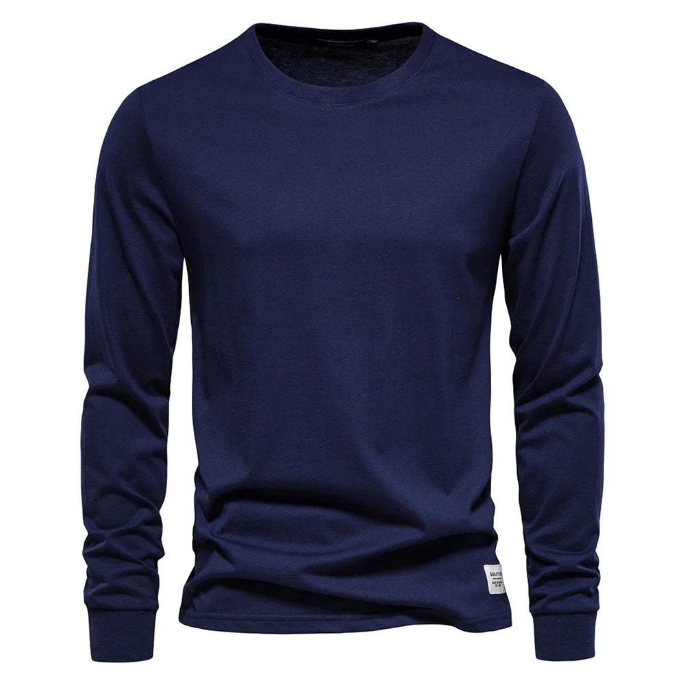 T-Shirt en 100% Coton Intemporel Manches Longues - Homme