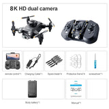Mini Drone Pliable HD avec Caméra 8K et Télécommande