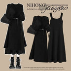 Robe Pull 2 en 1 en Tricot Casual & Chaud - Ensemble 2PCS