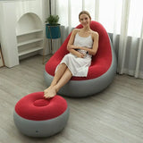 Pouf Gonflable COSY+ avec repose pied + Pompe OFFERTE