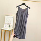Chemise de nuit en Modal sans manches - Grandes tailles